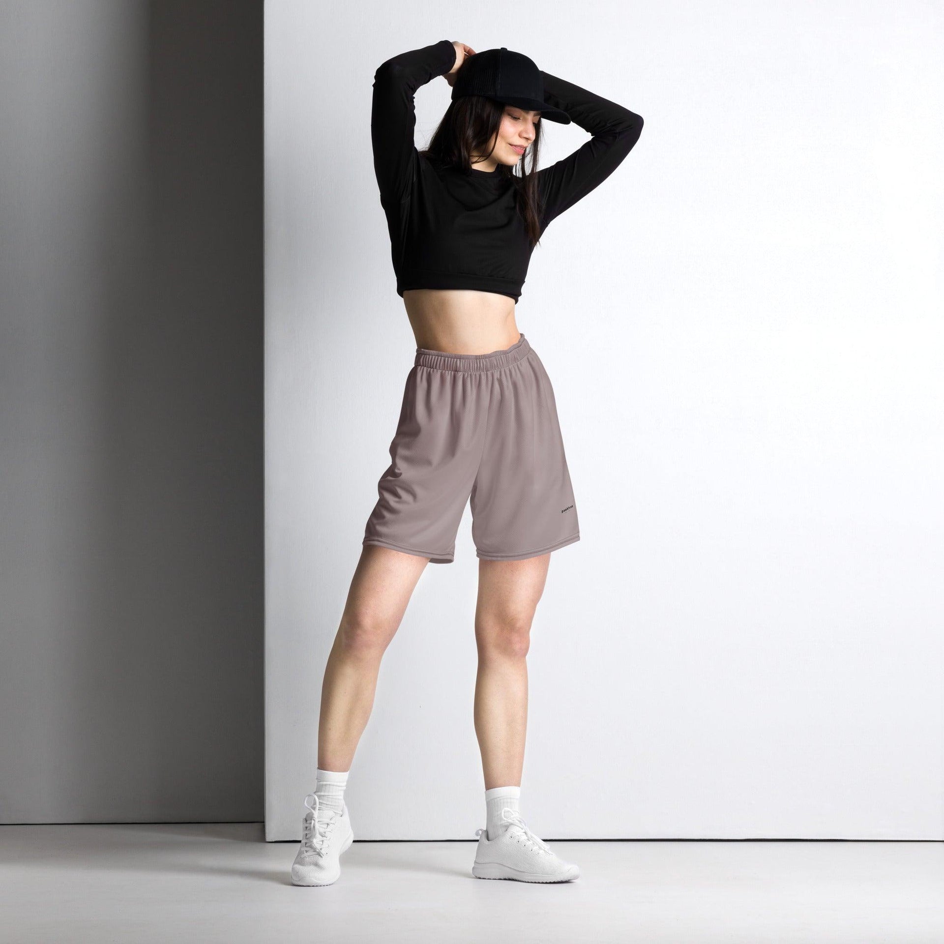 Mauve Unisex mesh shorts Co-ord - Paakhaa