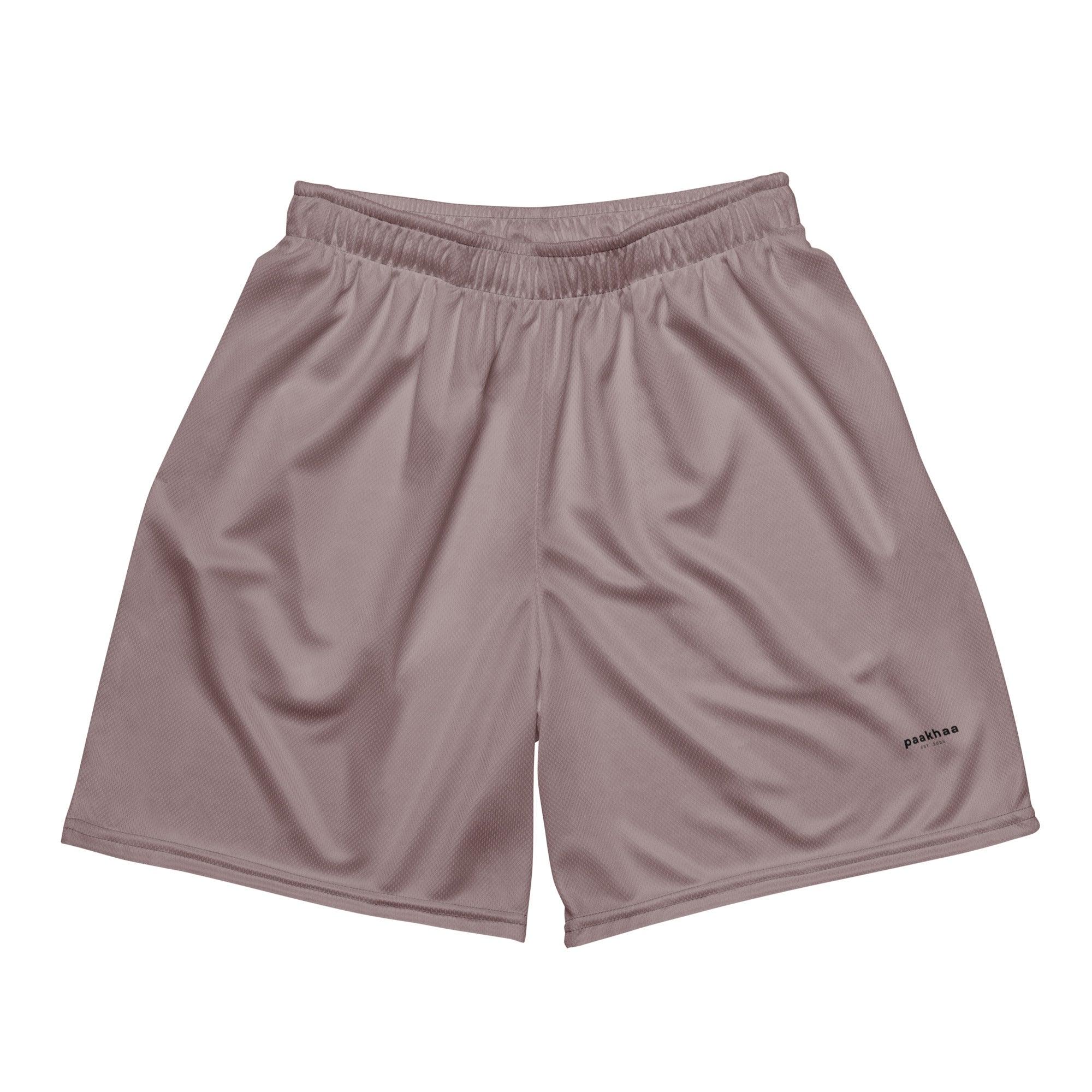 Mauve Unisex mesh shorts Co-ord - Paakhaa