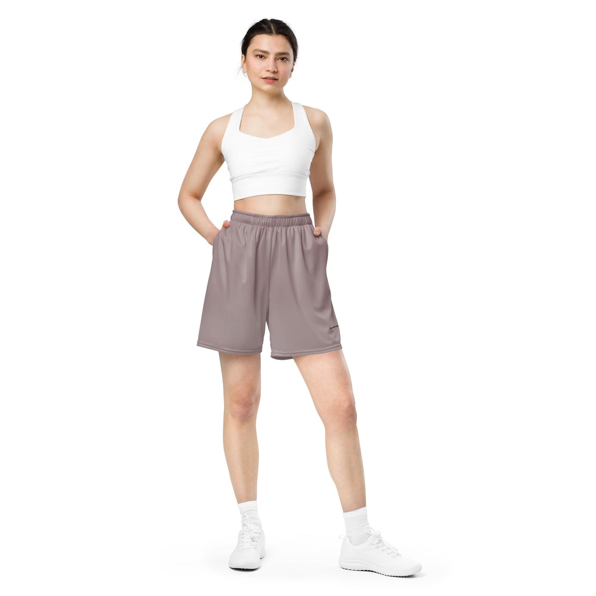 Mauve Unisex mesh shorts Co-ord - Paakhaa