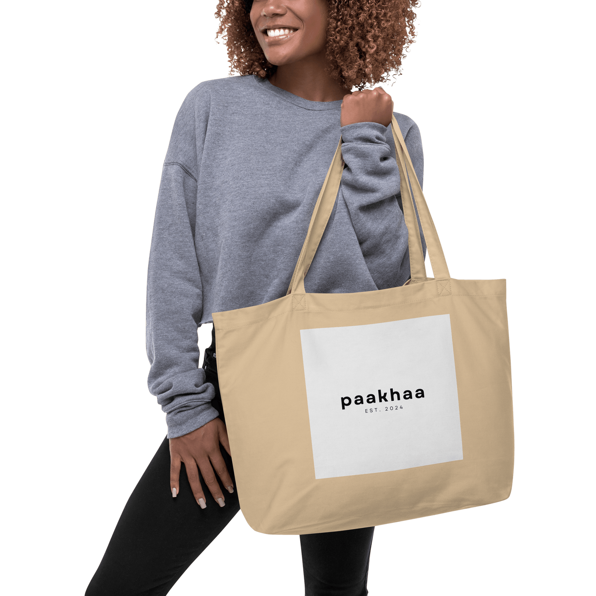 Large organic tote bag - Paakhaa