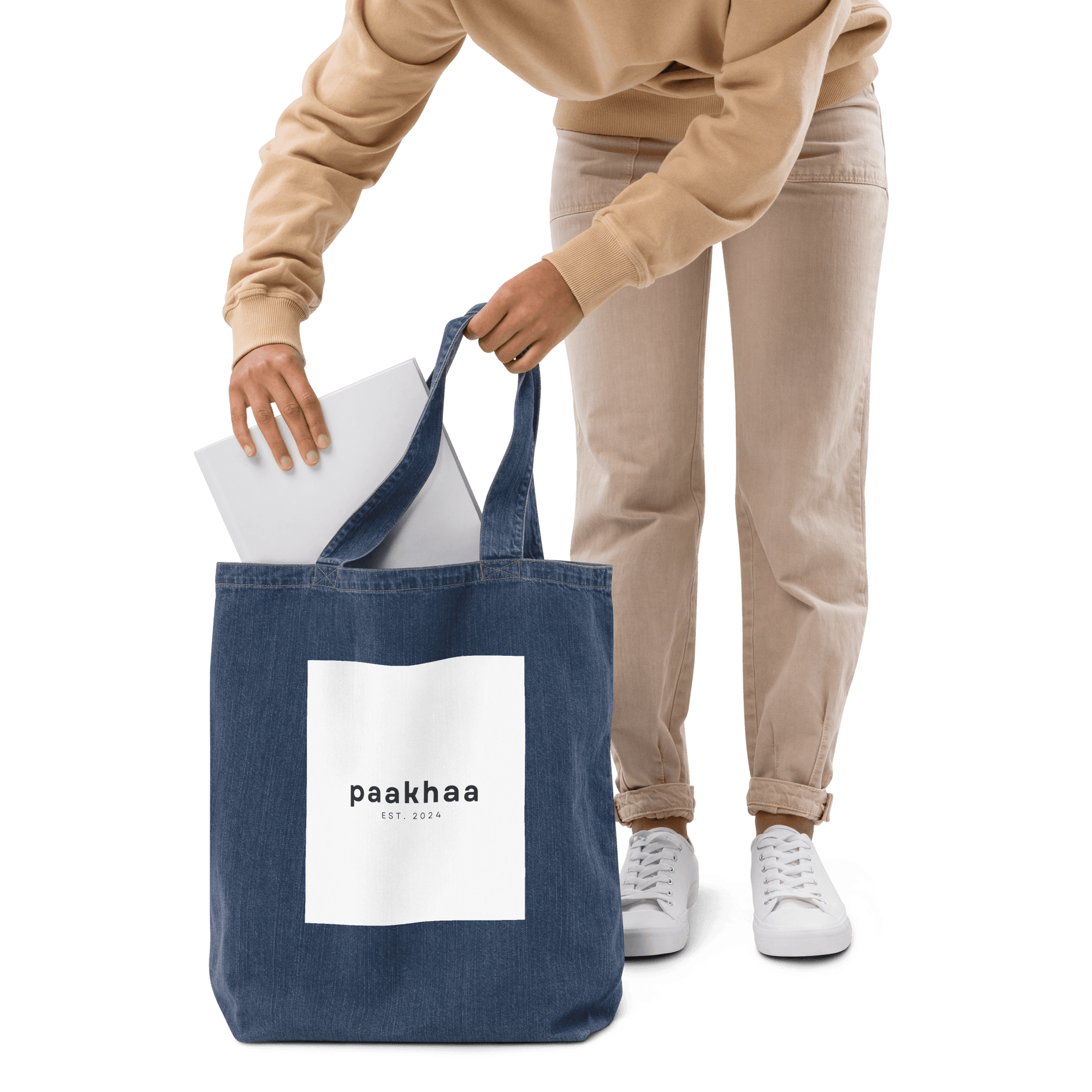 Organic denim tote bag - Paakhaa