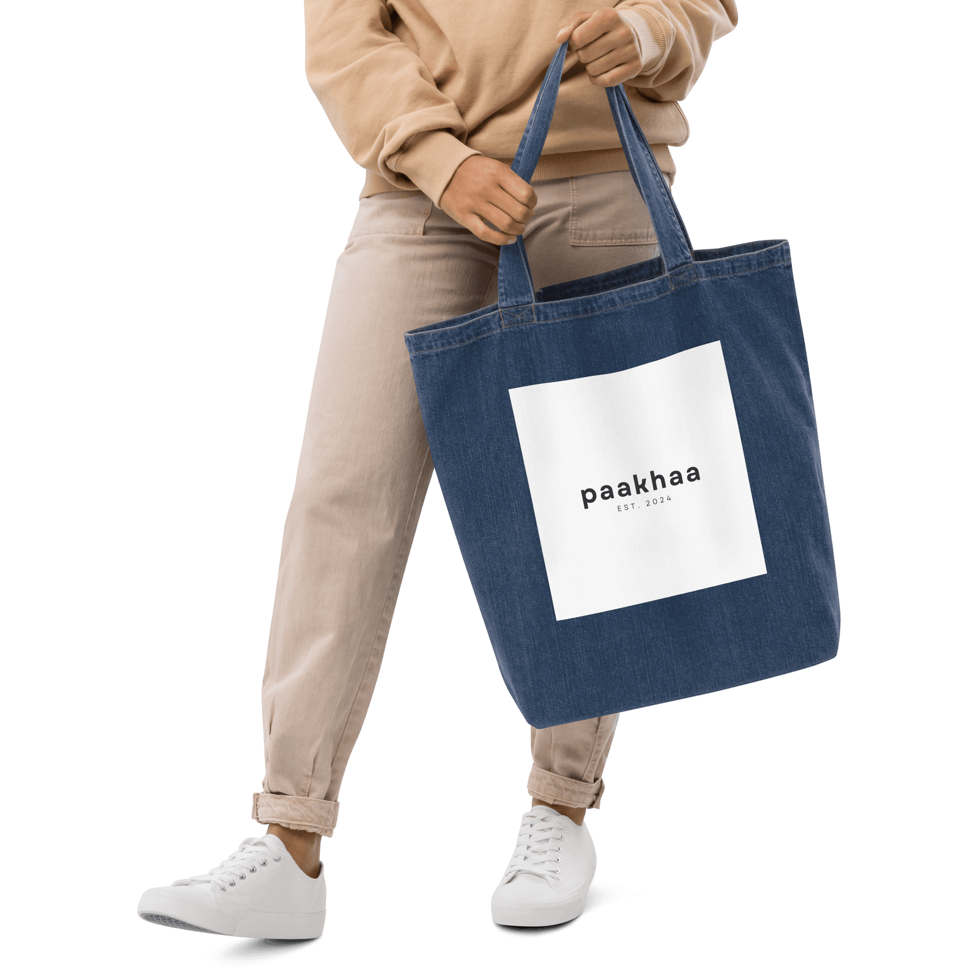 Organic denim tote bag - Paakhaa