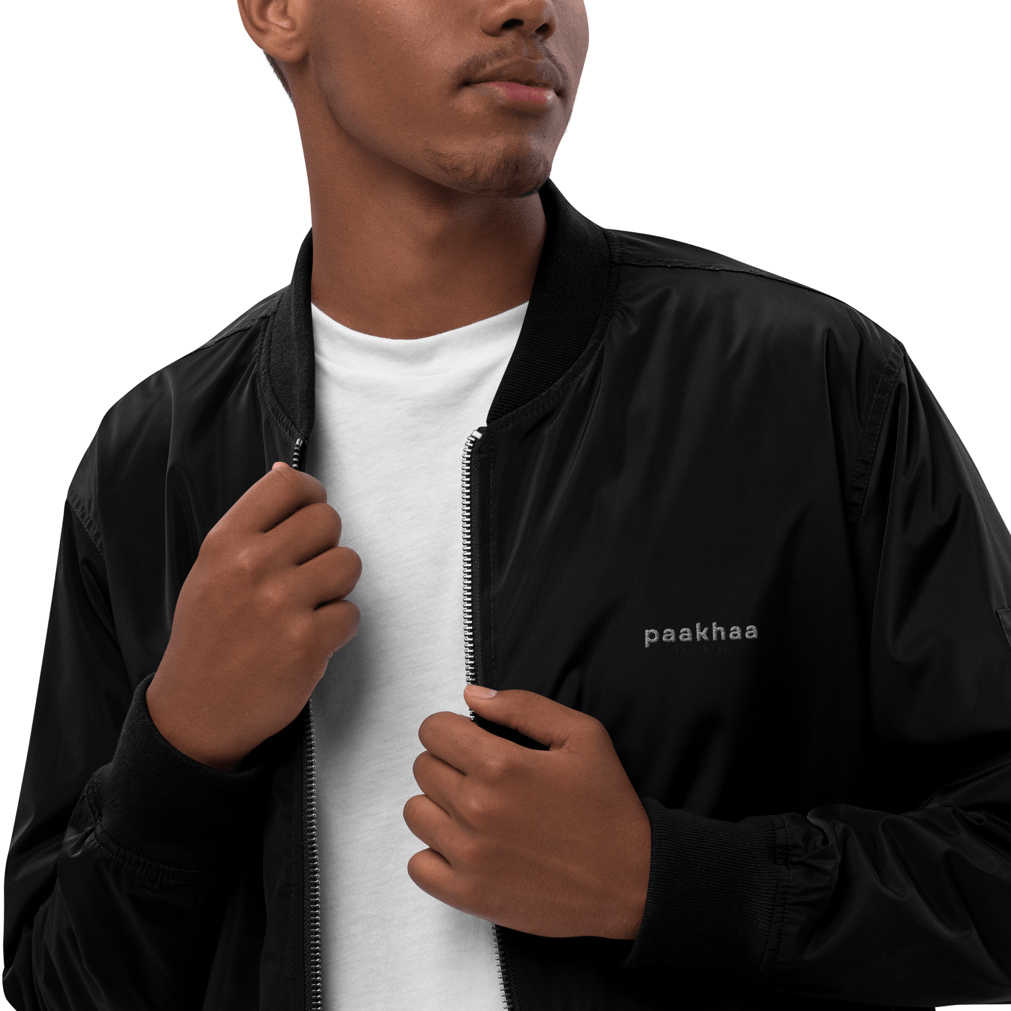 Premium recycled bomber jacket with Embroidery - Paakhaa