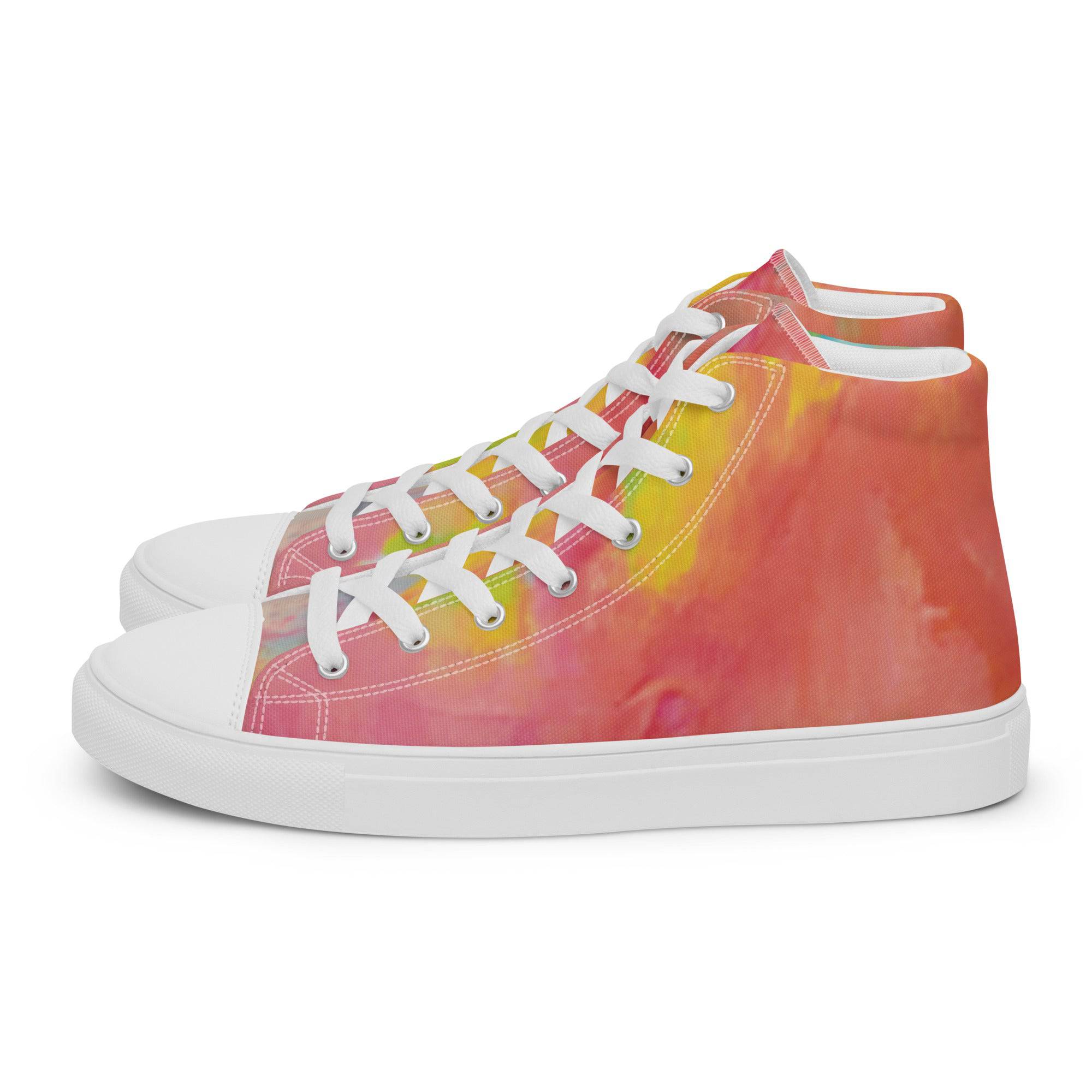 Red Burst Women’s high top canvas shoes - Paakhaa