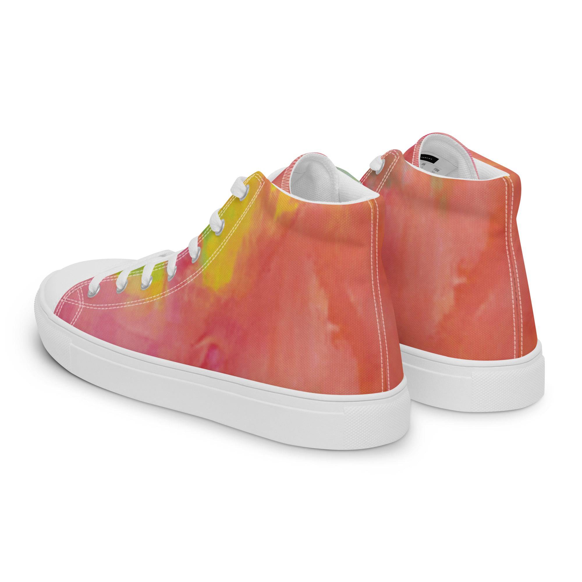 Red Burst Women’s high top canvas shoes - Paakhaa