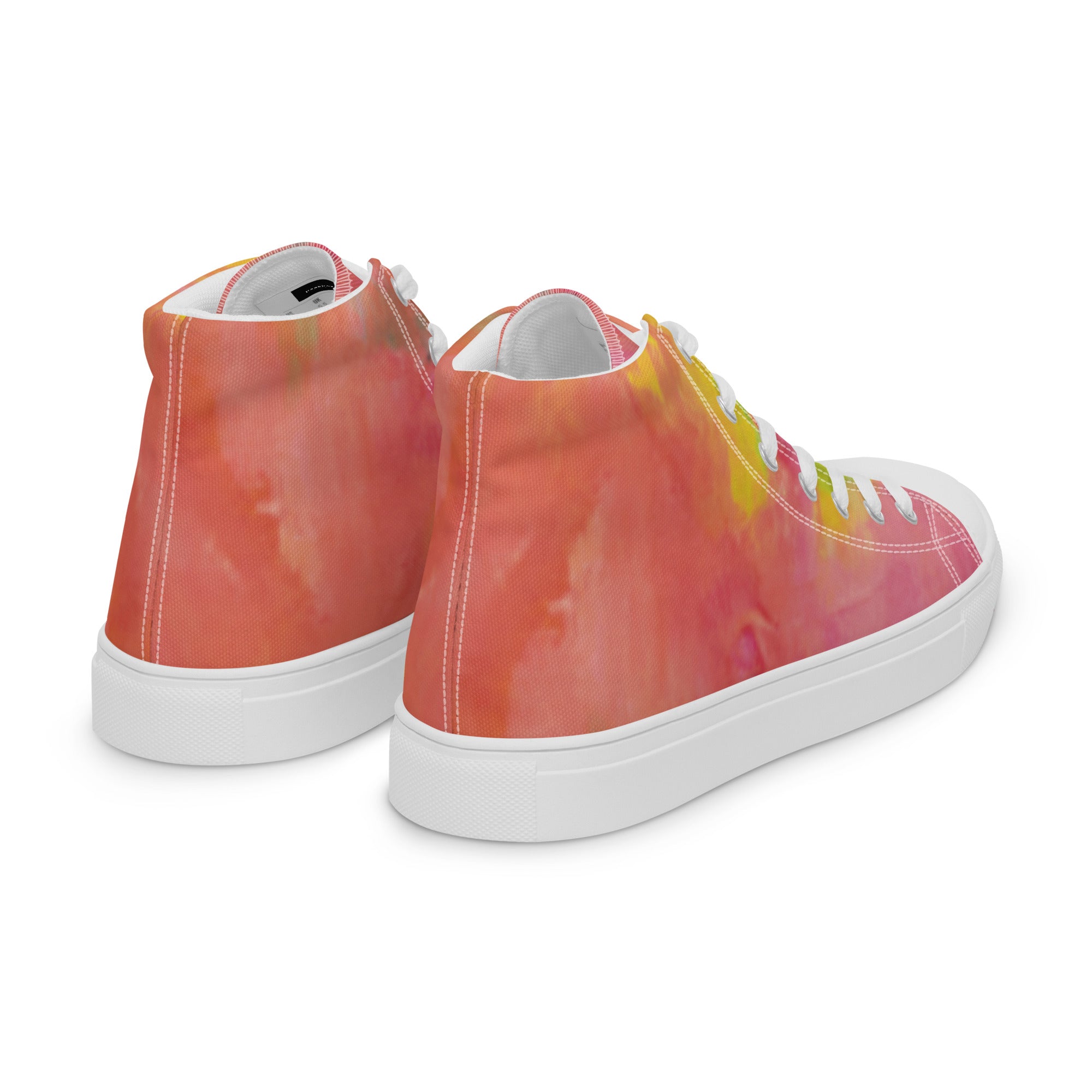 Red Burst Women’s high top canvas shoes - Paakhaa