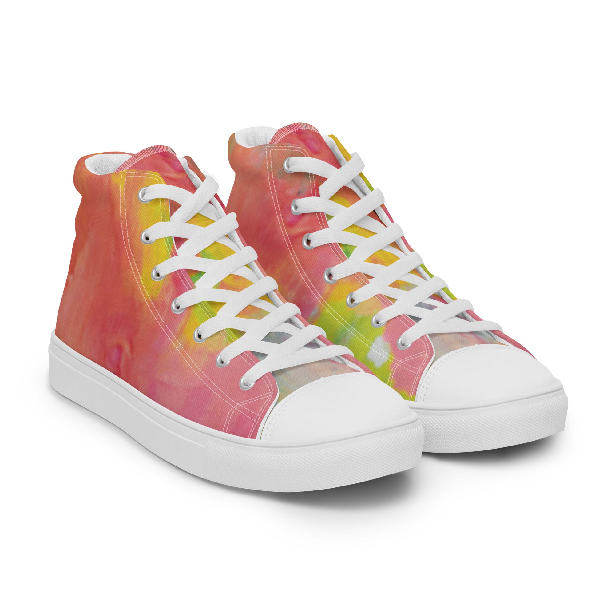 Red Burst Women’s high top canvas shoes - Paakhaa